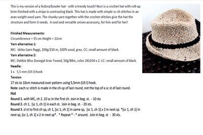 Patterns to Make Fedora Hats (with Pictures) | eHow Crochet Fedora, Crochet Headwear, Crochet Men, Crochet Needle, Mens Fedora, Crocheting Patterns, Hat Patterns Free, Hat Fedora, Fairy Festival