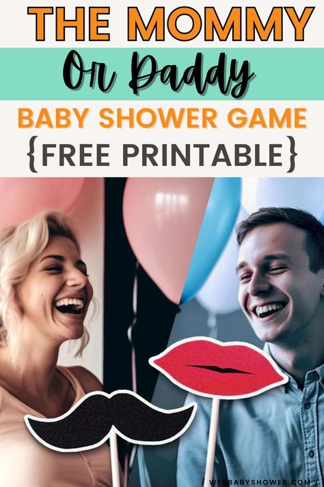 Are you hosting a baby shower for a soon-to-be mom or dad? Get them in the spirit with our super-interactive 'Mommy or Daddy' baby shower game! With a free printable, you can easily create a memorable evening for all the guests. Mom Or Dad Baby Shower Game Questions, Mom Vs Dad Baby Shower Game, Mom And Dad Baby Shower Game, Baby Shower Baby Pictures Of Mom And Dad, Mom Or Dad Baby Shower Game, Baby Shower Questions, Baby Shower Shoes, Online Baby Shower Games, Easy Baby Shower