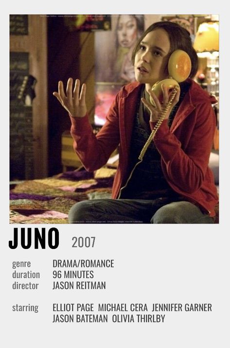 Juno Movie, Michael Cera, Jason Bateman, John Malkovich, Film Posters Minimalist, Graphic Design Images, Polaroid Poster, Minimalist Movie Poster, Film Posters Vintage