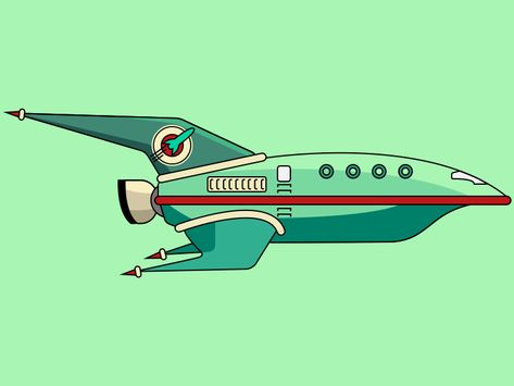 Planet Express Ship, Futurama Quotes, Futurama Tattoo, Leela Futurama, Futurama Characters, Planet Drawing, Rick Y Morty, Planets Wallpaper, Ship Drawing