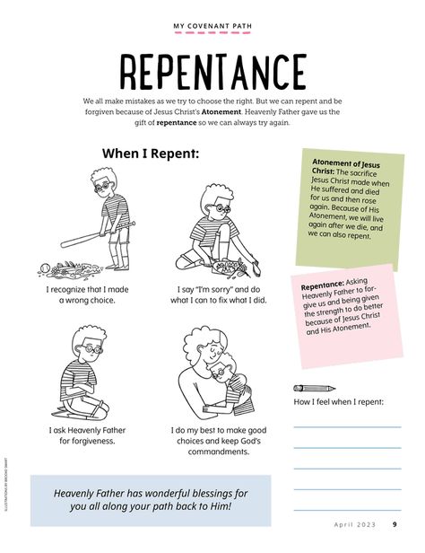 Repentance Repentance Object Lesson Kids, How To Repent, What Is Repentance, Lent Season, True Repentance, Bible Journal Notebooks, Bible Teaching, Bible Activities For Kids, Prayers For Children