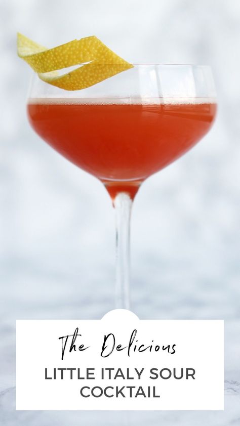 This Italian Sour Recipe is a simple and delicious cocktail! Perfect for the winter with flavors of orange. #italiansour #easycocktailrecipe #holidaycocktails #cocktailrecipes #easycocktails #whiskysour #ginsour Italian Cocktail Recipes, Sipsmith Gin, Vodka Cocktails Easy, Aviation Cocktail, Italian Cocktails, Gin Lemon, Sour Foods, Shake Shake, Squeezed Lemon