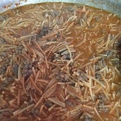 Quick Fideo - Allrecipes.com Beef Fideo Soup, Fideo Loco Recipe, Easy Fancy Dinner Recipes, Mexican Sopa, Fideo Soup, Fideo Recipe, Mexican Side Dish, Mexican Spaghetti, Cinco De Mayo Recipes