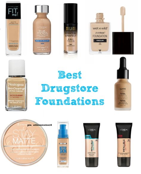 best drugstore foundations! foundations for oily,dry,combo, and normal skin!! No Makeup Makeup Products, Makeup Products Drugstore, Best Drugstore Primer, Drugstore Primer, Best Foundation For Dry Skin, Best Drugstore Foundation, Foundation For Dry Skin, Foundation Tips, No Makeup Makeup