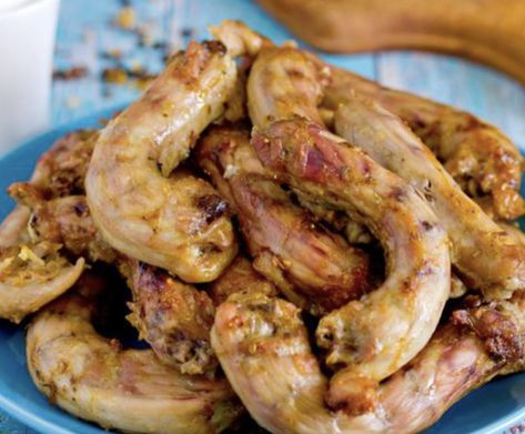 Baked Chicken Necks Chicken Necks Recipe, Chicken Neck Recipe, Turkey Necks Recipe, Pork Neck Bones Recipe, Turkey Neck Recipe, Chicken Neck, Honey Mustard Glaze, Cut Recipe, Neck Bones