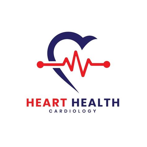 Vector heart and health medical care log... | Premium Vector #Freepik #vector Cardiology Logo, Healthcare Logo Design, Health Care Logo Design, Medical Logos, Health Care Logo, Care Logo Design, Fruit Logo Design, Logo Design Health, Fruit Logo