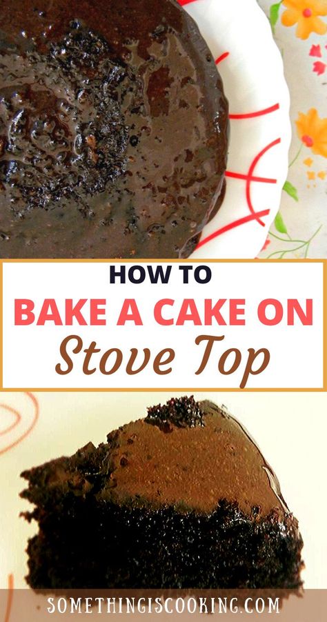 This Easy Chocolate Brownie Cake is made without the help of a microwave/convection oven and is made in a regular steamer on the stovetop. The result is a fluffy, airy cake. Stovetop Chocolate Cake, Stove Top Cake Recipes, Stove Top Brownies, Stovetop Brownies, Stovetop Cake, Stove Top Desserts, Stove Top Baking, Chocolate Brownie Cake Recipe, Stovetop Meals