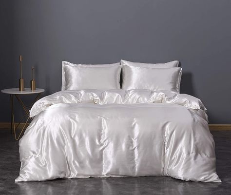 Silk Duvet Cover, Cama King Size, Queen Size Comforter, Lit King Size, Silk Bedding Set, King Size Bedding Sets, Luxury Bedding Set, White Duvet, Twin Bed Sets