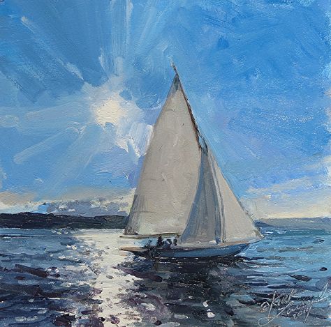 Kirk Larsen - Sweet spot-Oh yeah!- Oil - Painting entry - July 2017 | BoldBrush Painting Competition Spot Painting, Pencils Art, Sea Pictures, Palette Knife Art, Beach Humor, Room Painting, Painting Competition, Cool Art Projects, Boat Painting