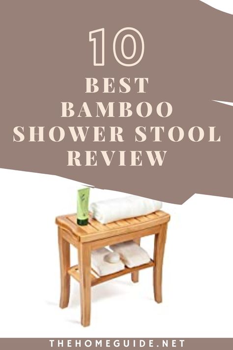 Bamboo Shower Stool, Bamboo Shower Bench, Shower Stools Ideas, Shower Stool For Shaving, Shower Stools, Shower Benches, Bathroom Stool, Farmhouse Shower, Shower Stool