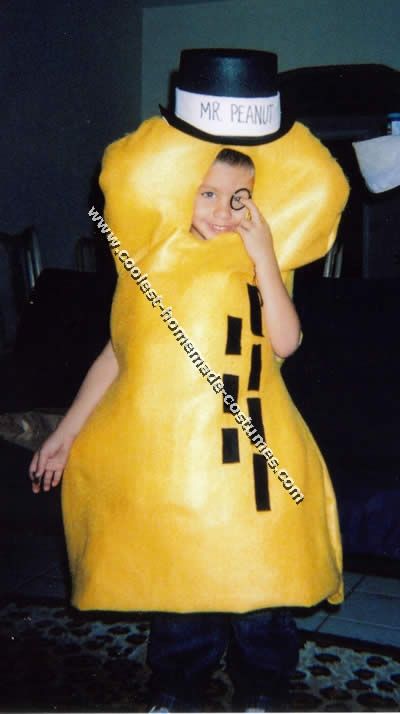 Planter's Peanut Costume Peanuts Halloween Costume, Peanut Costume, Food Commercial, Mr. Peanut, Mr Peanut, Planters Peanuts, Peanuts Halloween, Homemade Costume, Diy Halloween Costume