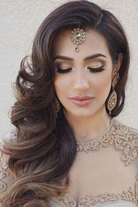 Tikka Hairstyle, New Bridal Hairstyle, Reception Hairstyles, Permanent Hair Extensions, Easy Party Hairstyles, Formal Hairstyle, Hairstyle Long, Classic Wedding Hair, Formal Hairstyles For Long Hair