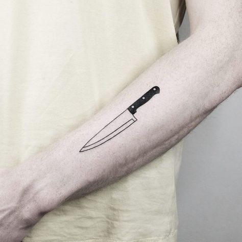 Culinary Tattoos, Brand New Tattoos, Chef Tattoo, Russian Tattoo, French Tattoo, Knife Tattoo, Small Quote Tattoos, Gorgeous Tattoos, Cute Tiny Tattoos