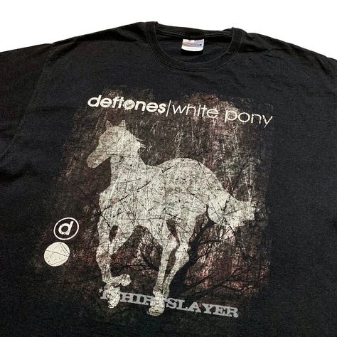 Vintage Deftones “White Pony” album merch shirts Deftones Merch, Deftones White Pony, Album Merch, Vulture Culture, Wardrobe, T Shirt, On Instagram, White, Quick Saves