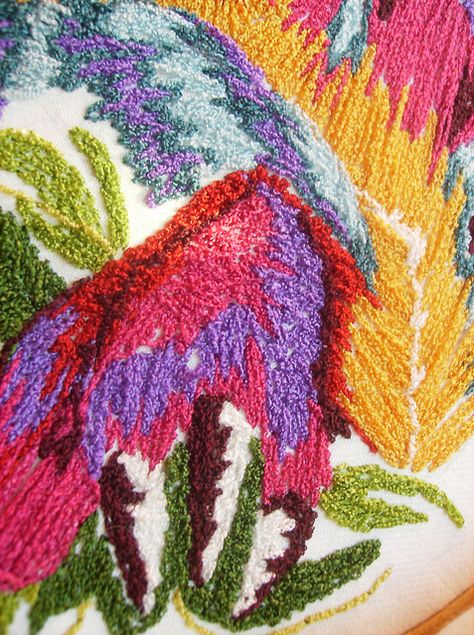 Bunka stitches by hyperpiston, via Flickr Bunka Embroidery, Punch Rugs, Stitch Techniques, Point Lace, Needle Punch, The Goal, Punch Needle, Rug Hooking, Textile Art