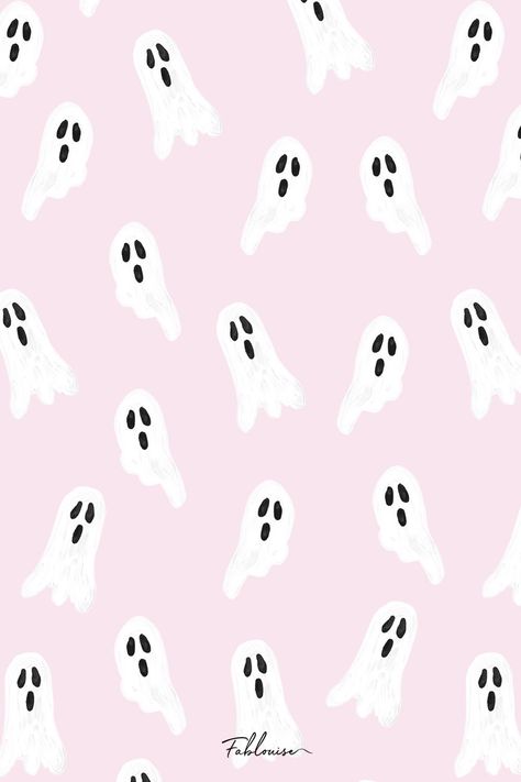 Haloween Wallpers Phone, Cute Halloween Aesthetic Wallpaper, Pink Halloween Wallpaper, Ghost Background, Pink Wallpaper Ipad, Fall Backgrounds, Iphone Widgets, Halloween Wallpaper Iphone Backgrounds, Cute Home Screen Wallpaper