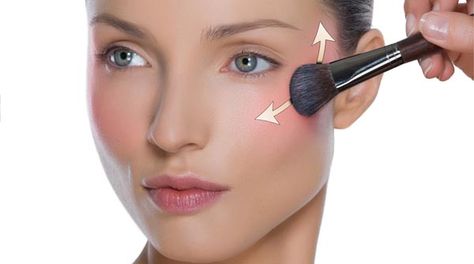 Highlighter blush application: http://beautyeditor.ca/2014/04/02/make-up-for-ever-hd-blush/ How To Apply Blusher, Shimmer Bronzer, Blush Application, Blusher Makeup, Makeup Hacks Beauty Secrets, Makeup Tip, How To Apply Blush, Matte Bronzer, Best Makeup Tips