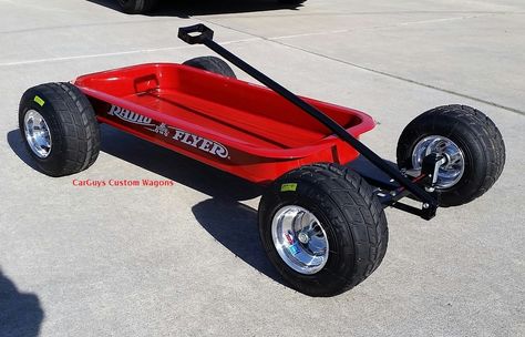 Image of Radio Flyer Wagon Lowering Kit - Low Flyer Kit Radio Flyer Wagon Ideas, Go Kart Wheels, Custom Radio Flyer Wagon, Wagon Ideas, Radio Flyer Wagon, Dragon Wagon, Pull Wagon, Homemade Go Kart, Kids Wagon