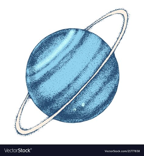 Uranus Drawing, Planet Drawing Easy, Uranus Planet, Neptune Planet, Planet Project, Solar System For Kids, Planet Vector, Planet Painting, Tik Tok Videos Funny