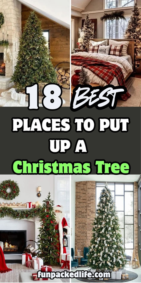 Looking for the perfect spot to place your Christmas tree? Discover 18 unique and creative locations to set up your festive centerpiece! From living rooms to unexpected nooks, we’ve got you covered. 🌟 Get inspired and make this holiday season unforgettable! Where To Place Christmas Tree, Christmas Tree Filler Ideas, Christmas Tree For Small Spaces, Festive Centerpieces, Christmas Tree Inspiration, Cozy Corner, Interior Designers, Living Rooms, The Good Place