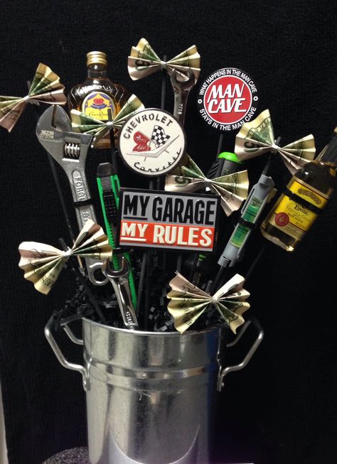 Man bouquet Father's Day Gift Bouquet, Men’s Bouquet Ideas, Tool Bouquet, Men’s Birthday Gift Bouquet, Alcohol Bouquet For Men, Retirement Gifts For Men Baskets Man Bouquet, Diy Liqour Bouqet, Valentines Day For Men, Man Bouquet