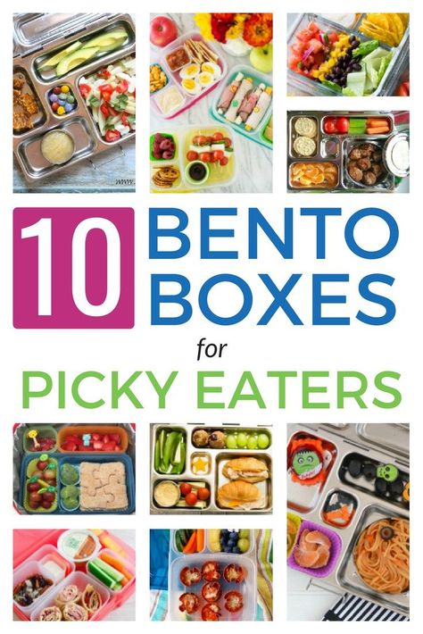 Do you have a Picky eater too? I found a bunch of bento box lunchbox ideas that even the pickiest eater will love! Picky Eater Lunch, Bento Box Ideas, Bento Box Lunches, Recipes For Picky Eaters, Bento Box Lunch For Kids, Bento Box Recipes, Box Lunches, Lunch Box Ideas, Picky Kids