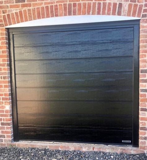 Sectional Garage Doors, Garage Door, Jet Black, Wood Grain, Sectional, Garage Doors, Garage, Doors, Outdoor Decor