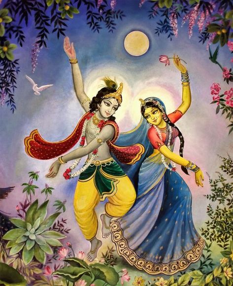 Radha-Krishna dancing joyfully in the moonlight | Radha-Kris… | Flickr Radha Krishna Sketch, Janmashtami Wishes, Krishna Drawing, Artistic Painting, Lord Krishna Hd Wallpaper, 3d Cnc, Lord Krishna Wallpapers, Krishna Radha Painting, Radha Krishna Images