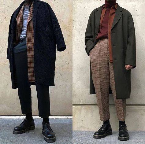 EDGY LAYERING (NED) Mixing muted hues with rare pops of color Dark Academia Fashion, Academia Fashion, Mens Fashion Edgy, Mode Inspo, Soft Grunge, Look Vintage, Inspiration Mode, Mode Inspiration, Looks Vintage