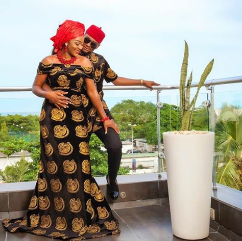 BLISS: NOLLYWOOD ACTRESS CHACHA EKE-FAANI & FILMMAKER HUSBAND CELEBRATES FOUR YEARS WEDDING ANNIVERSARY...PHOTOS Couples Traditional, Isi Agu, Igbo Traditional Wedding, Couples African Outfits, Igbo Bride, Anniversary Outfit, Igbo Wedding, Traditional Wedding Attire, African Wedding Dress