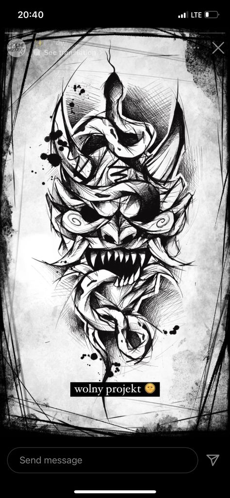 Evil Skull Tattoo, Tier Tattoo, Wolf Tattoo Sleeve, Wolf Tattoo Design, Geometric Tattoo Design, Wolf Tattoos, Custom Tattoo Design, Wolf Tattoo, Viking Tattoos