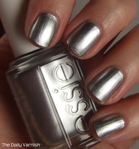 Nails Silver Nail Polish, Chrome Nail Polish, Metallic Nail Polish, Silver Nail, Her Nails, Metallic Nails, Essie Nail Polish, Bohol, Essie Nail