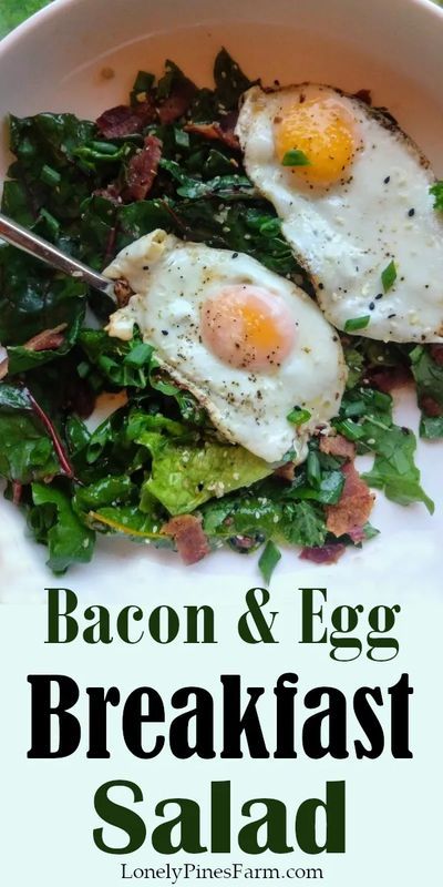 Bacon Egg Breakfast, Salad For Breakfast, Bacon Eggs Breakfast, Breakfast Salad, Salad Toppings, Cooking Homemade, Lemon Vinaigrette, Filling Breakfast, Modern Landscape