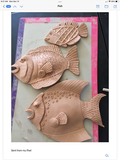 Clay Fish Sculpture Ideas, Fish Sculpture Clay, Clay Fish, Coil Pottery, Ceramic Sculpture Figurative, Pottery Animals, Kids Pottery, Fish Crafts, Pottery Handbuilding