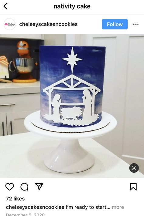 Nativity Cake Ideas, Nativity Cake, Custom Treats, Christmas Bakes, Christmas Themed Cake, Bakery Ideas, Cake Walk, Christmas Cakes, Cake Gallery