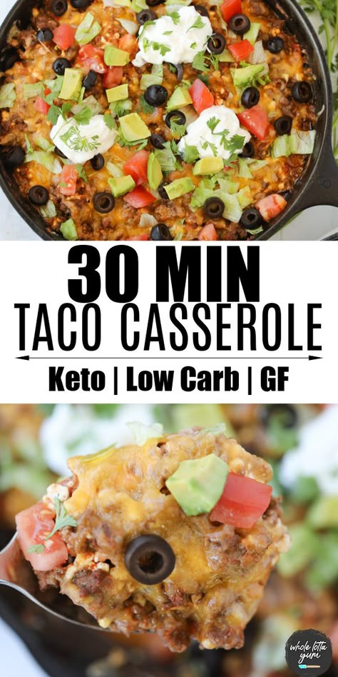 Thm Taco Casserole, Healthy One Pan Dinner Low Carb, Healthy Mexican Dinner Recipes Low Carb, Easy Gluten Free Mexican Recipes, Keri Taco Casserole, Gluten Free Mexican Casserole Recipes, Low Carb Recipes Mexican, Healthier Mexican Recipes, Low Carb And Gluten Free