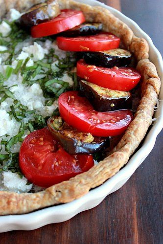 Eggplant Tomato Pie Recipe, Zucchini Tart, Tomato Pie Recipe, Eggplant Parmesan Baked, Bojon Gourmet, Eggplant Zucchini, Eggplant Dishes, Tarts Crust, Roasted Eggplant