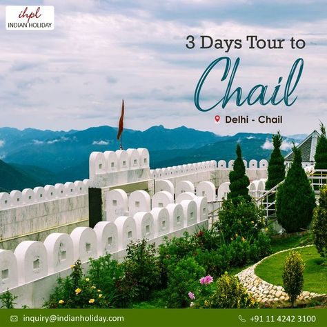 Plan a 3 days tour to Chail with Indian Holiday Chail Himachal Pradesh, Gurudwara Sahib, Stunning Architecture, Wildlife Sanctuary, Hill Station, Himachal Pradesh, Closer To Nature, The Hill, Tour Packages