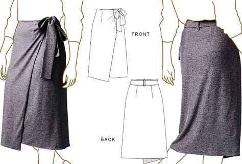 Sewing Pattern: Classic wrap skirt with a touch of elegance featuring a large bow tie closure detail. Enjoy the asymmetrical hem with front and back darts for a tailored fit. Fully lined for a polished finish. Create your own timeless and chic skirt with this versatile pattern. #SewingPatterns #DIYFashion #WrapSkirt #BowTieClosure Maxi Skirt Sewing Pattern, Diy Wrap Skirt, Wrap Skirt Sewing, Skirt Sewing Patterns, Wrap Skirt Sewing Pattern, Wrap Skirt Pattern, Long Wrap Skirt, Silk Wrap Skirt, Skirt Patterns