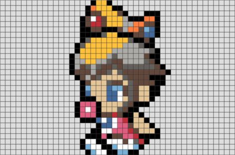 Pixel Art, 8-Bit Art, Lego Art – P... – BRIK Princess Peach Pixel Art, Peach Pixel Art, Crochet Grid, 8 Bit Art, Princesa Peach, 8 Bits, Diy Perler Beads, Art Patterns, Pixel Art Design