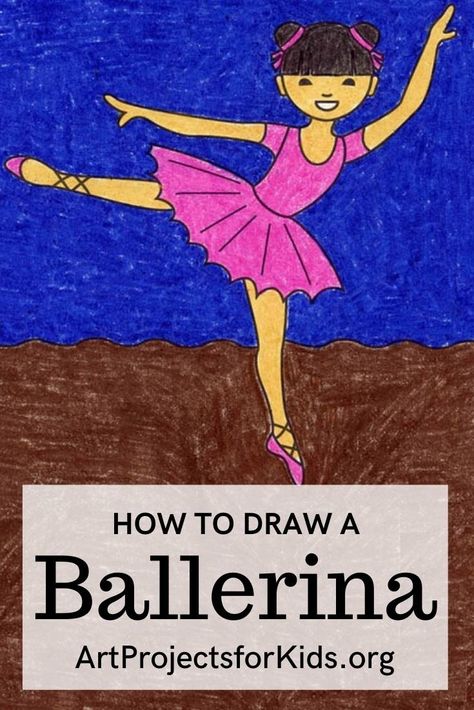 Learn how to draw a Ballerina in a graceful dancing pose with an easy step-by-step PDF tutorial. #howtodraw #tutorial #drawing #drawingtutorial #arttutorial #artprojectsforkids #howtodrawforkids #ballerina How To Draw Ballerina Easy, Easy Ballerina Drawing Simple, How To Draw A Ballerina, Ballet Easy Drawings, Balerina Drawing Easy, How To Draw Ballet Dancers, Superhero Doodles, Draw A Ballerina, Edward Degas