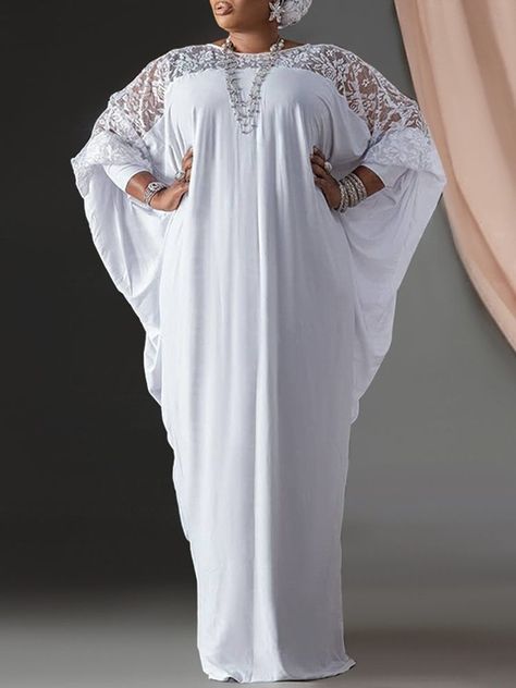 Long Dresses Long Sleeve, White Lace Robe, Summer Kaftan, Lace Kaftan, Women Maxi Dresses Summer, White Lace Maxi, Long Sundress, Kaftan Maxi Dress, Middle Age Fashion