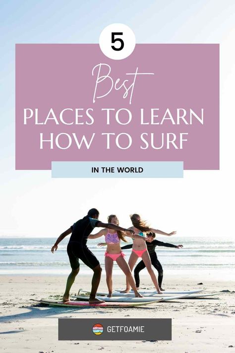 Places to Learn How to Surf in the world Surfing For Beginners, Surf Spots, Learn To Surf, Surf Life, Learn A New Skill, Challenge Yourself, To Learn, Surfing, Around The World