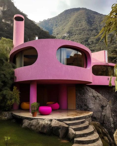 Vinyl Record Art Ideas, Luxury Exterior, Pink House, Barbie Dream House, Pink Houses, Dream House Exterior, Villa Design, Architectural Inspiration, Dream House Decor