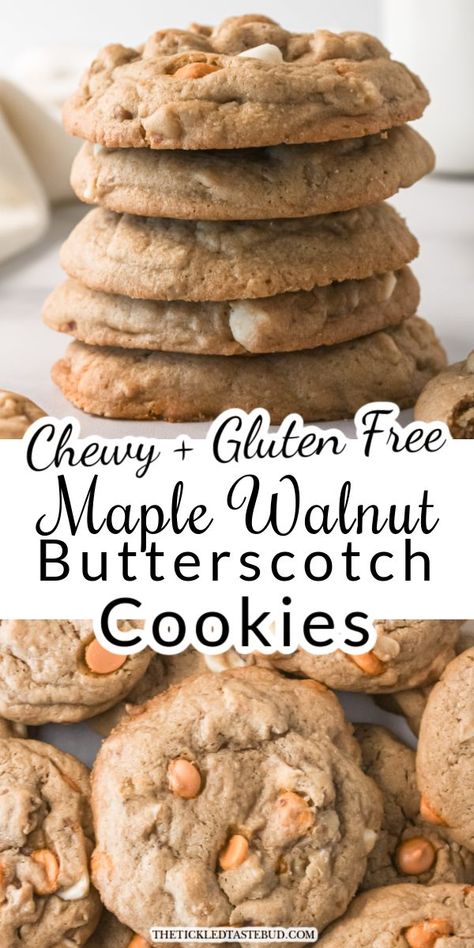 Healthy Snack Bar Recipes, Maple Cookies Recipe, Gluten Free Christmas Baking, Gluten Free Cookie Bars, Gluten Free Holiday Cookies, Maple Extract, Gluten Free Christmas Cookies, Gf Cookies, Butterscotch Cookies