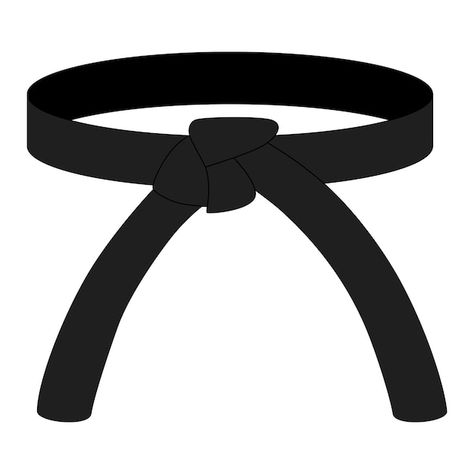 Black Belt Karate, White Background Design, Karate Belt, Martial Art, Design Icon, Flat Style, Belt Black, Fashion Flats, Black Belt