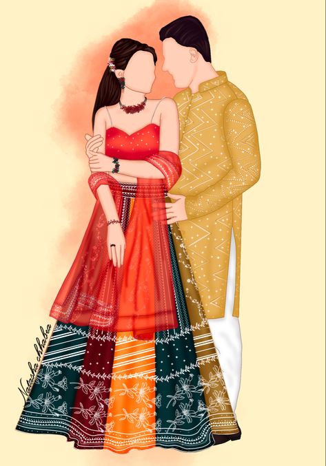 #fashion #wedding #illustration #weddinginvitations #sketch #weddingdress #invitations #invite #haldi #haldiceremony #instagram Bookings open for 2023 Order details: Dm me https://instagram.com/natasha_chhabra_illustrator?igshid=OGQ5ZDc2ODk2ZA== Mehndi Caricature, Sangeet Caricature, Haldi Caricature, Wedding Illustration Couple, Wedding Couple Illustration, Carnival Wedding Theme, Digital Wedding Card, Hand Drawn Invitation, Cartoon Wedding Invitations