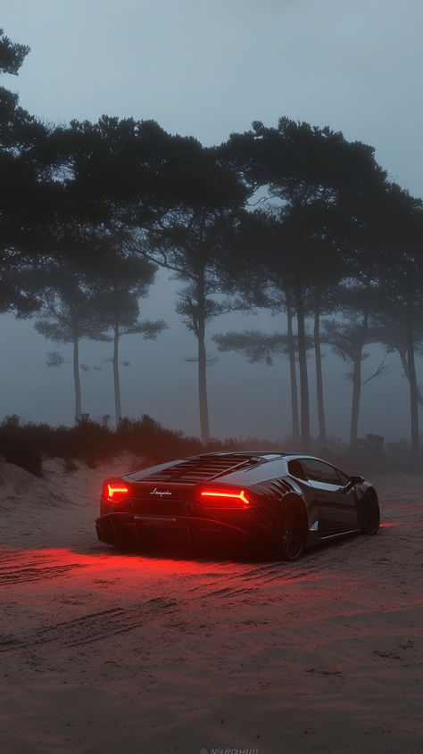 🌌🚗✨ Embrace the chaos of the untamed wilderness with this stunning Lamborghini Huracan Sterrato, parked in a sandy paradise at blue hour. The moody lighting casts an ethereal glow, highlighting the intricate details of the rollcage while the mist adds an air of mystery. With its striking red brake lights piercing through the fog, this piece of machinery stands alone in a midwest landscape, read... Lamborghini Huracan Sterrato, Midwest Landscape, Moody Lighting, Seek Adventure, Embrace The Chaos, Lamborghini Huracan, The Mist, Blue Hour, The Fog