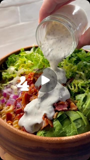 Healthy Food Facts - Tips on Instagram: "4 SUMMER PASTA SALADS! Great content by @shredhappens. Follow him to get the recipe 🥗

➡️ Click the link in my bio to receive my FREE summer pasta salad e-book 💥

You can use any kind of pasta you prefer, but if you want to keep it lowcarb + high protein, you can use code SHREDHAPPENS to save 20% on my @kaizenfoodco pasta. I highly recommend the fusilli or Radiatori shapes for these salads!
.
Pasta Salad 1: BLT Pasta Salad - with Kaizen fusilli pasta, avocado, onion, romaine lettuce, tomato, crispy bacon, and a ridiculously good homemade ranch dressing.
.
Pasta Salad 2: Mexican Street Corn Pasta Salad - with Kaizen Fusilli, shallots, roasted corn, fresh basil, cotija cheese, avocado, and an unreal homemade dressing.
.
Pasta Salad 3: Mediterranean Pasta And Lettuce Salad, Ranch Dressing Pasta Salad, Summer Pasta Salads, Mexican Street Corn Pasta Salad, Mexican Street Corn Pasta, Homemade Caesar Salad, Street Corn Pasta Salad, Street Corn Pasta, Corn Pasta Salad