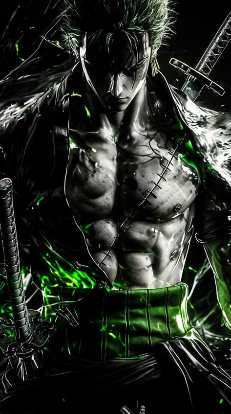 #AiArtwork Ronoroa Zoro, Brothers Wallpaper, Zoro Fanart, One Piece Theme, Japanese Art Samurai, Samurai Wallpaper, Dark Fantasy Artwork, Anime Mobile, Dramatic Arts